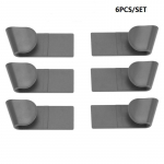 6 tk/komplekt Seinale kinnitatav riputatav panni kaane hoidik panni kaane riiul Plastikust k&ouml;&ouml;gi hoiuriiul K&ouml;&ouml;gi korraldaja ADM