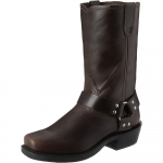 Meeste Vintage Kauboi Nahast Saapad Briti Stiilis Ruudukujulise Ninaga R&uuml;&uuml;tlisaapad Pandlaga Keskmise S&auml;&auml;rega Saapad Keskmise Kontsaga Pahkluusaapad V&auml;lisjalatsid Ratsutamiseks Pluss Suurus 12 pruun