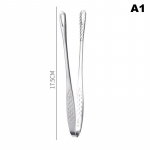 Roostevabast terasest grillklamber k&ouml;&ouml;gitoidutangid, kaasaskantavad grillpintsetid, serveerimine, serveerimisklamber friikartulite valmistamiseks K&ouml;&ouml;git&ouml;&ouml;riist 17.5CM h&otilde;be