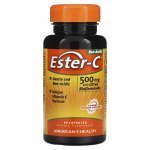 American Health, ester-C tsitrusviljade bioflavonoididega, 500 mg, 60 kapslit