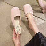 Naiste sussid, terava varbaga Leopard Disain, &otilde;hukesed madalad kontsad, Must Flock Disain vabaaja Muulade p&uuml;ksid, mustad &otilde;ues 35 roosa