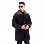 Meeste mantel rev&auml;&auml;riga pikkade varrukatega &uuml;he n&ouml;&ouml;biga jakk taskutega &uuml;hev&auml;rviline paksendatud sametvoodriga talvejakk S helepruun v&auml;rv