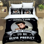 E-Elvis Presley Retro tr&uuml;kiga Voodipesukomplektid peen tarvikute komplekt tekikott voodikate komplekt voodipesukomplekt luksuslik s&uuml;nnip&auml;evakingitus AU Single 140x210cm