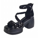 2024 Suvi Uus Mood Vabaaja &Uuml;mara Ninaga Avatud Varbaga &Uuml;he Rihmaga Pandlaga Veekindel Platvorm Rooma Sandaalid 34 pruun