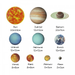 3D helendav &uuml;heksa peamist planeeti seinakleebis pimedas helendav luminofoorkleebis PVC kodu lastetoa kleebised seinakaunistusega tapeet roheline