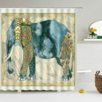 Aafrika kultuuri du&scaron;ikardina sisekujundus vannitoa jaoks Pol&uuml;ester veekindel kangas du&scaron;ikardinad Egiptuse vaarao vanniekraan W150xH180cm