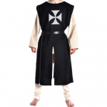 Keskaegne r&uuml;&uuml;tli ristis&otilde;dija tabardi halloweeni s&otilde;dalase kost&uuml;&uuml;m Cosplay templi tuunika renessansskattega mantel SCA S valge