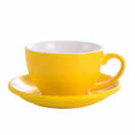 75ml/200ml Keraamiline Kruus Latte Art Tass Alustassiga Cappuccino jaoks K&auml;sitsi Valmistatud Kohvitass Uus Luukera Kohviku Barista jaoks 75ml kollane