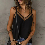 YYFS Naiste mood vabaaja suvekevadine &uuml;hev&auml;rviline printimine Varrukateta V-kaelusega pluusid ja s&auml;rgid L