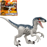 Mattel JURASSIC WORLD Real Mini Action Figuuri Velociraptor aastat vana ja GWN14 Grey Medium Damage! [Kogupikkus u. 20 cm] [3 &uuml;les] hall v&auml;rv