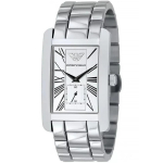 Emporio Armani AR0145 klassikaline valge numbrilauaga meeste k&auml;ekell h&otilde;be