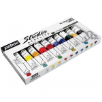 PEBEO Studio Acrylics 10 tubes 20 ml + pinceau