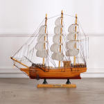 K&auml;sitsi valmistatud puidust purjekas mudel dekoratsioon &ndash; Sile purjetamine l&otilde;petamiskingitus Refer to option picture