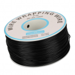 1 rulltraadi m&auml;hisega &uuml;he vasktraadiga 30AWG kaabel 0,25 mm s&uuml;damiku l&auml;bim&otilde;&otilde;duga (Must) must