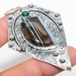 Owhyee Opal, Diopside 925 Sterling Silver Jewelry Pendant 2.88 j9b86