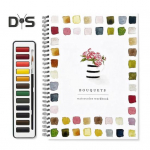 Akvarellit&ouml;&ouml;vihik algajatele 12 v&auml;rvi akvarelliv&auml;rvide komplekt Linnud Lillekoerad Akvarelliraamat Kunstitarbed lastele T&auml;iskasvanud Teismelised 1 Set