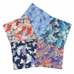 Jaapani stiilis lilleline puuvillakanga komplekt: 5 v&auml;rvi patchwork k&auml;sit&ouml;&ouml;projektide jaoks