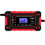 6A 12V Autolaadija Impulssremont LCD-ekraan Nutikas Kiirlaadimine AGM S&uuml;vats&uuml;kli GEL Pliiakulaadija Autole Mootorrattale UK Plug kollane