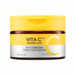 Missha Vita C+ Spot Correcting Tone-Up Ampoule Pads, 210g (80 Pads) &ndash; Brightening, Dark Spot Treatment, Vitamin C 210g (80 Pads)