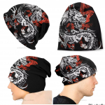 Hiina Draakoni Kapott M&uuml;ts Mehed Naised Unisex T&auml;iskasvanud Soe S&uuml;gis Kevad Talv Beanie M&uuml;tsid Punk Rock Gooti Hip hop Vabaaja x1