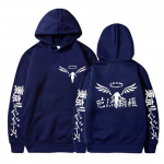 Fashoin Gambar Valhalla Tokyo Revengers Hoodies Anime Graafiline kapuuts meestele Naiste Spordir&otilde;ivad Tokyo Revengers Cosplay dressid riided XL tumesinine v&auml;rv