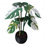 6 tk 3D-prinditud Monstera lehe alusaluse komplekt Eemaldatavad taimeteemalised joogialused Peidetud hoiupotiga Ainulaadne kodukaunistuskingitus taimehuvilistele