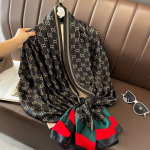 Hangzhou Silk Scarf for Women Versatile Spring and Autumn Fashionable Long Exterior Shawl for Winter Thin High-end Scarf 180-90cm