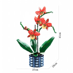 Loomingulised Lilled Kimp Orhidee Bonsai Ehitusklotside Komplekt Pottides Taimede Mudel MOC Klotsid DIY Kodu Kaunistus M&auml;nguasi Lastele Kingitused ilma karbita