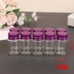 10 tk 5/7/10/14/18/20/26 ml pisikesed klaaspurgi pudelid alumiiniumkaanega s&auml;ilituspurgiga 22*40mm7ML