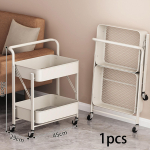 Rolling Cart on Wheels Fruit Vegetable Basket Folded Large Capacity Multifunctional Organizer must