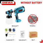 ONEVAN 1000 ml juhtmeta elektriline pihustusp&uuml;stol koduseks desinfitseerimiseks steriliseerimiseks kaasaskantav v&auml;rvipihusti Makita 18v aku jaoks Without Battery