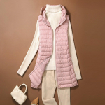 Naiste moe ja talve kapuutsiga keskmise pikkusega &otilde;huke sportlik sulejope voodervest XXXL