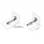 2 tk Tugev isekleepuv raamaturiiul Kingakapp Riidekapp Seinaklamber Fikseeritud plaaster lastekaitseks Ilma augustamiseta, et v&auml;ltida