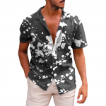 Meeste Hawaii tr&uuml;kitud n&ouml;&ouml;biga l&uuml;hikeste varrukatega s&auml;rgid Meeste vabaaja moodsad l&uuml;hikeste varrukatega s&auml;rgid XXXXXL