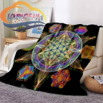 Flower of Life Flanell Ka&scaron;miir soe ja pehme moodne tekk Pl&uuml;&uuml;s diivanvoodi tekk Piknikutekk 75x90cm