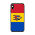 Coque iPhone - Drapeau Moldavie - iPhone XS Max - Souple - Mitmev&auml;rviline - Verticale