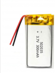 LiPo laetav aku 502035 (3,7V, 300mAh) | Ideaalne Bluetooth-k&otilde;rvaklappide, nutikellade, m&uuml;&uuml;gis&uuml;steemide, meditsiiniseadmete ja kaasaskantava elektroonika jaoks hall
