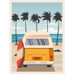 Peinture au num&eacute;ro Malibu 30 x 40 cm