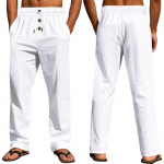 Casual Men Beach Trend Button lahtised nahas&otilde;bralikud hingavad linasest spordip&uuml;ksid L
