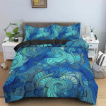 Ps&uuml;hhedeelne Boho Luksuslik Voodipesukomplekt 2/3 tk Padjap&uuml;&uuml;riga King Mandala Tekikott Queen Tekikott Pol&uuml;ester Tepitud Kate EU single(135x200cm)