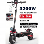 BOYUEDA Q7Pro Max e-t&otilde;ukeratas 3200W kahemootoriline 52V28AH aku NFC-aktiveeritud rakenduse juhtimisega t&otilde;ukeratas vaiksete rehvidega elektrit&otilde;ukeratas