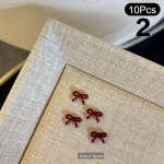 10 tk Punane Vaik Pikk Pael K&uuml;&uuml;nte Kunsti V&otilde;lud Kawaii Vibu K&uuml;&uuml;nte Rhinestones Kaunistused Ise Tee Manik&uuml;&uuml;ri Ornament Tarvikud 2