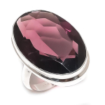 Amethyst Gemstone Handmade 925 Sterling Silver Jewelry Ring Size 5 q0h07