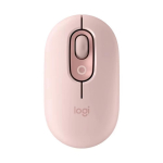 Logitech POP MOUSE Traadita hiir Bluetooth-hiir K&otilde;rge v&auml;limusega kontorihiir heleroosa v&auml;rv