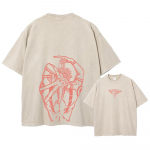 Anime Prindiga Streetwear Vintage Pestaudud T-s&auml;rk Meestele Harajuku Manga Graafilise Prindiga Gojo Happe Pesuga Topid T-s&auml;rk &Uuml;lem&otilde;&otilde;duline 4XL