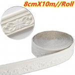 10 m/rull 3D seinaliistu liistliistud isekleepuv veekindel p&otilde;randaliist tapeet seinakleebis ruumi kodukaunistamiseks 8cm X 10m