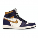 Air Jordan 1 Retro High SB LA To Chicago Unisex Tossud Lilla Court-Lilla Sail-University-Kuldne-Must CD6578-507 36.5