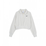 Nike Sportswear Logo Crop Pullover Hoodie Naiste Topid Light-Bone DV7815-072 XL