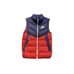 Nike V&auml;rviplokkidega Seisva Kraega T&otilde;mblukuga Alla T&auml;idetud Vest Logotr&uuml;kiga Meeste &Uuml;ler&otilde;ivad Punane DV0757-410 S