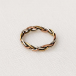 925 Sterling H&otilde;be Segametallist Keerutatud R&otilde;ngas &ndash; K&auml;sitsi Valmistatud &Otilde;rn Kuldne ja H&otilde;bedane Virnastatav R&otilde;ngas, Minimalistlik Boho Ehted Naistele 4 h&otilde;be